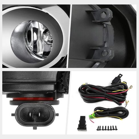 Front Bumper Fog Lights+Bezel+Switch Compatible with 11-13 Toyota Corolla,Amber Lens in Saudi Arabia