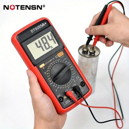 DT9205A+ Digital Multimeter, 1000V True RMS Auto-Ranging Voltmeter, Professional Electrician Tools with Temperature/Diode/Continuity Test, Anti-Burn & Full Protection for Home/Car/Industrial Use in Saudi Arabia