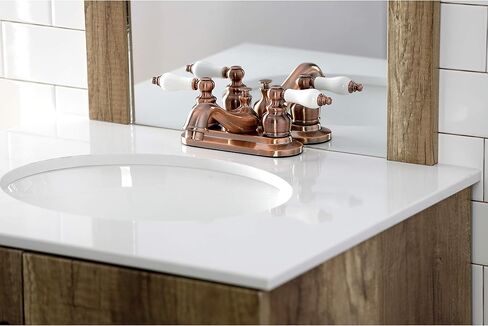 Kingston Brass KB601PL Restoration 4-Inch Centerset Lavatory Faucet with Porcelain Lever Handle, Polished Chrome in Saudi Arabia