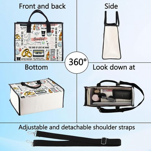 BWWKTOP Country Singer Canvas Tote Bag Music Album Gifts Country Music Shoulder Bag For Singer Fans (Combs Bg) in Saudi Arabia