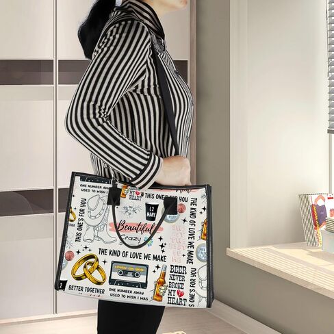 BWWKTOP Country Singer Canvas Tote Bag Music Album Gifts Country Music Shoulder Bag For Singer Fans (Combs Bg) in Saudi Arabia