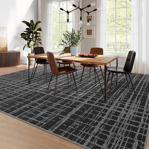 Washable 2x6 Runner Rug Modern Striped Runner Rug Stain Resistant Indoor Carpet with Non-Slip Backing Non Shedding Soft Folding Low Pile Floor Cover for Kitchen Hallway Laundry,Brown in Saudi Arabia