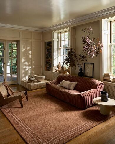 Loloi Leanne Ford Craven Collection CVN-02 Spice/Rose 9'-3" x 13' Area Rug Geometrical, Patterned, Neutral, Living Room, Bedroom, Dining Room in Saudi Arabia