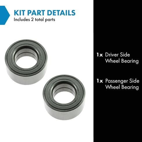 TRQ Driver & Passenger Side Wheel Bearing Set Compatible with 2002-2007 Mitsubishi Lancer 2000-2002 Mirage 2000-2006 Nissan Sentra 2002-2006 Suzuki XL-7 in Saudi Arabia
