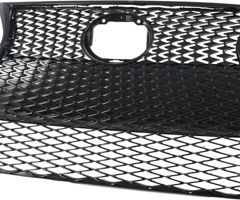 KARPAL Front Bumper Grille Compatible with 2014-2016 Lexus F-Sport IS200t IS250 IS350, Upper & Lower Grill Replace LX1200152 LX1036115 Gloss Black in Saudi Arabia