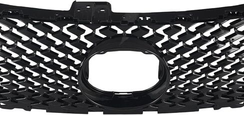 KARPAL Front Bumper Grille Compatible with 2014-2016 Lexus F-Sport IS200t IS250 IS350, Upper & Lower Grill Replace LX1200152 LX1036115 Gloss Black in Saudi Arabia