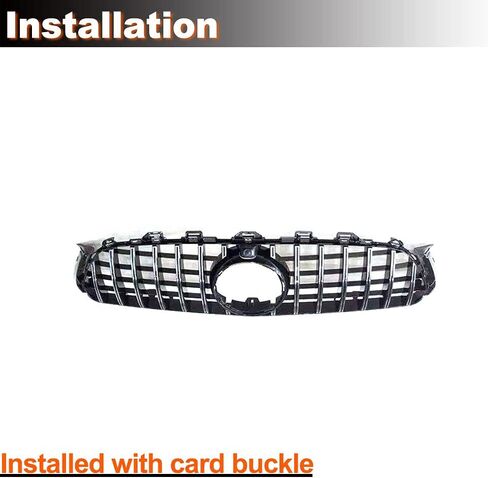 MCARCAR KIT شبكة أمامية مصبغة لمرسيدس بنز W213 E250 E350 E400 2017-2020 شبكة أمامية مع فتحة كاميرا (فضي) in Saudi Arabia