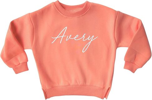 طفل مخصص ، طفل صغير ، وأطفال Crewneck Sweatshirt (أسود ، 4t) in Kuwait