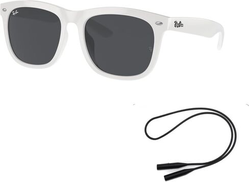 حزمة النظارات الشمسية Ray-Ban RB4260D: RB 4260D 671/87 أبيض ورمادي داكن ومقود سيليكون عالمي مضاد للانزلاق in Saudi Arabia
