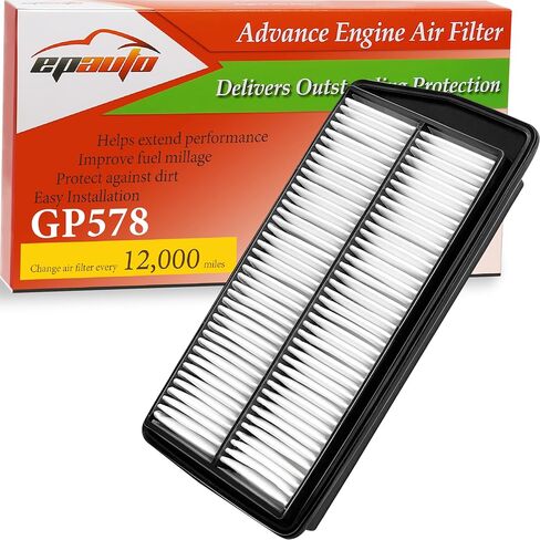 EPAuto GP578 (CA10578) استبدال فلتر هواء المحرك لـ Acura RDX (2007-2012)، ما يصل إلى 12,000 ميل أو حماية لمدة 12 شهرًا in Saudi Arabia
