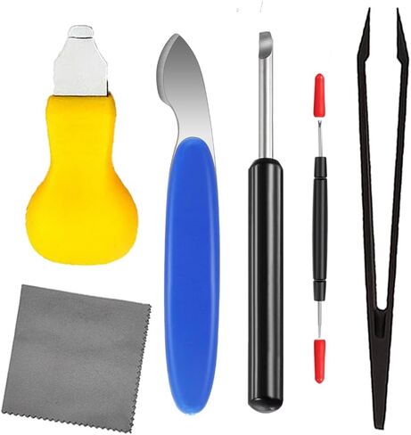 أداة إزالة ظهر الساعة الاحترافية، طقم أدوات فتح علبة الساعة الخلفية 6 في 1، مجموعة استبدال بطارية ساعة اليد، طقم إصلاح الساعة، 4 ألوان in Kuwait