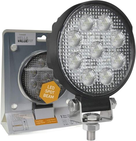 HELLA 357101002 ValueFit 5 Round 1.0 LED مصباح عمل قريب المدى، أسود in Saudi Arabia