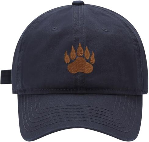 Mens Baseball Caps Bear Paw Embroidered Washed Cotton Adjustable Dad Hat in Kuwait