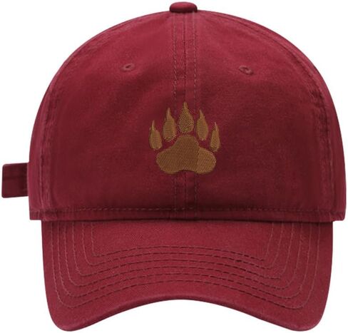 Mens Baseball Caps Bear Paw Embroidered Washed Cotton Adjustable Dad Hat in Kuwait