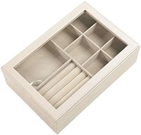Hives & Honey Jaclyn Stackable Jewelry Tray Jewelry Organizer, White in Saudi Arabia