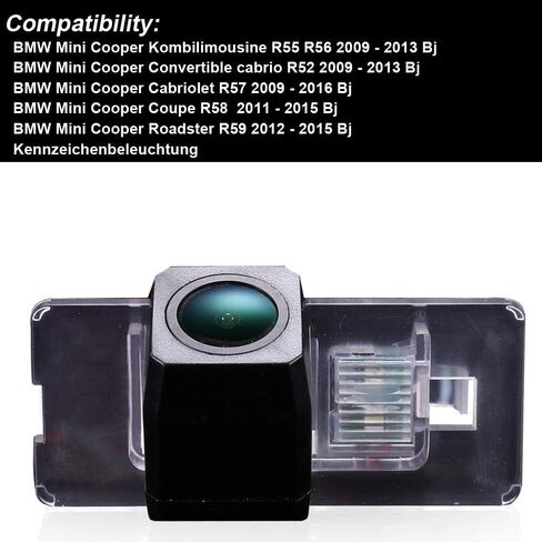 HD 1280x720 بكسل كاميرا احتياطية للرؤية الخلفية لوحة ترخيص عكس الكاميرا لسيارات BMW Mini Cooper Kombilimousine R55 R56 Cabriolet R57 Convertible Cabrio R52 Coupe R5 Cooper Roadster R59 in Kuwait