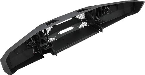 ECOTRIC Front Bumper Compatible with 2017-2022 Ford F250 F350 F450 Super Duty W/LED Light, Winch Plate and D-Rings 3 PCS Bumper Assembly Steel Powder Coated Black - 2 packages in Saudi Arabia