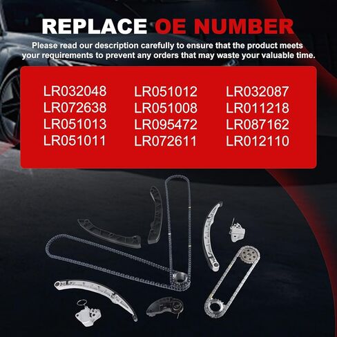 طقم سلسلة توقيت المحرك مناسب لسوبارو/سليل FR-S Impreza Wrx XV Crosstrek 2.0L، فورستر 14-15 2.0L 11-15 2.5L مجموعات أجزاء التوقيت لاستبدال السيارات 13143AA110 13142AA103 in Kuwait
