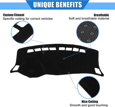 Car Dashboard Cover Compatible for Nissan Sentra 2012-2019, Protective Polyester Red Center Console Interior Trim Dash Cover Mat Pad in Saudi Arabia