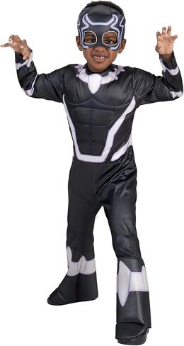 Marvel Spin Official Toddler Deluxe Halloween Costume - Premium Quality Padded Jumpsuit and Fabric Headpiece (3T-4T) in Kuwait