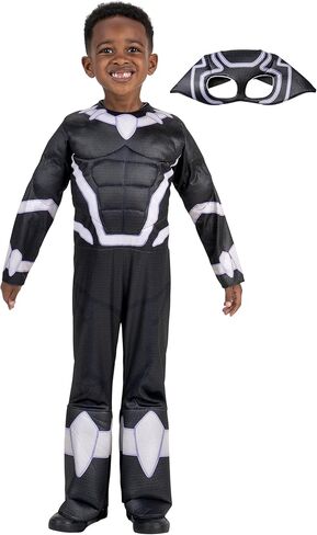 Marvel Spin Official Toddler Deluxe Halloween Costume - Premium Quality Padded Jumpsuit and Fabric Headpiece (3T-4T) in Kuwait