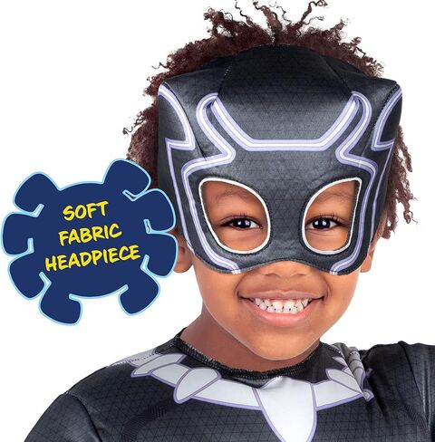 Marvel Spin Official Toddler Deluxe Halloween Costume - Premium Quality Padded Jumpsuit and Fabric Headpiece (3T-4T) in Kuwait