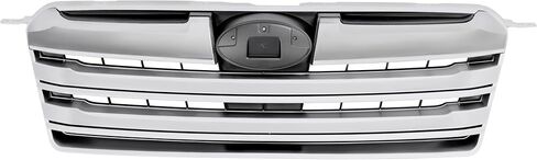 شبكة المصد الأمامي HECASA متوافقة مع 2013-2014 Subaru Outback 91121AJ14A SU1200152 غطاء الشواية وإدراج البلاستيك (ABS) مطلي + كروم أسود + فضي in Saudi Arabia