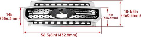 HECASA Front Grille Compatible with 2020-2022 Ford F250 F350 Super Duty Bumper Grill Silvery+Black in Saudi Arabia