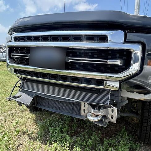 HECASA Front Grille Compatible with 2020-2022 Ford F250 F350 Super Duty Bumper Grill Silvery+Black in Saudi Arabia