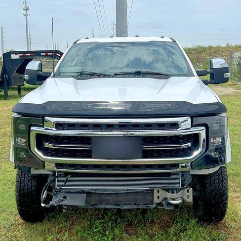 HECASA Front Grille Compatible with 2020-2022 Ford F250 F350 Super Duty Bumper Grill Silvery+Black in Saudi Arabia