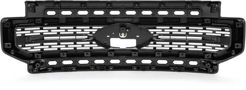 HECASA Front Grille Compatible with 2020-2022 Ford F250 F350 Super Duty Bumper Grill Silvery+Black in Saudi Arabia