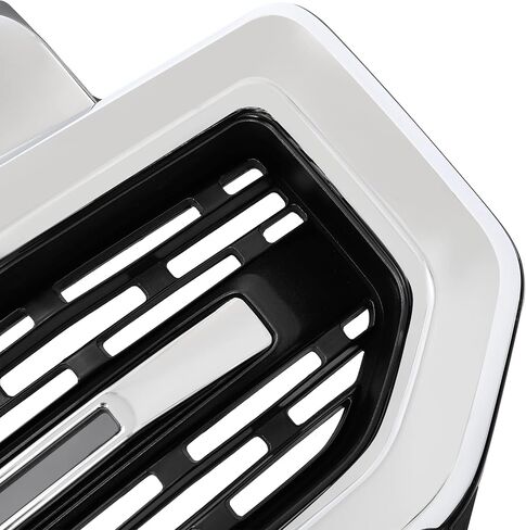 HECASA Front Grille Compatible with 2020-2022 Ford F250 F350 Super Duty Bumper Grill Silvery+Black in Saudi Arabia