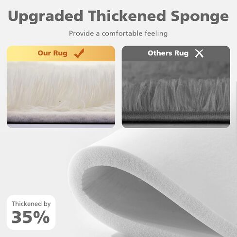 سجاد منطقة ناعمة رقيق لغرفة النوم، سجاد منطقة حديثة داخلية 4X6 سجاد غرفة المعيشة رقيق لغرفة نوم الأطفال ديكور المنزل سجادة الحضانة، سجادة ناعمة ذات كومة عالية، مضادة للانزلاق، مصبوغة باللون الرمادي الفاتح in Kuwait