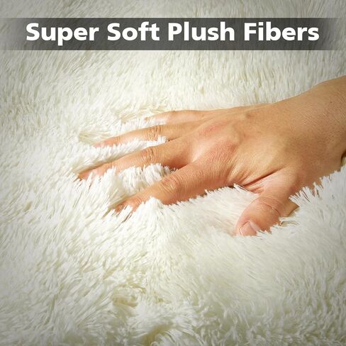 سجاد منطقة ناعمة رقيق لغرفة النوم، سجاد منطقة حديثة داخلية 4X6 سجاد غرفة المعيشة رقيق لغرفة نوم الأطفال ديكور المنزل سجادة الحضانة، سجادة ناعمة ذات كومة عالية، مضادة للانزلاق، مصبوغة باللون الرمادي الفاتح in Kuwait