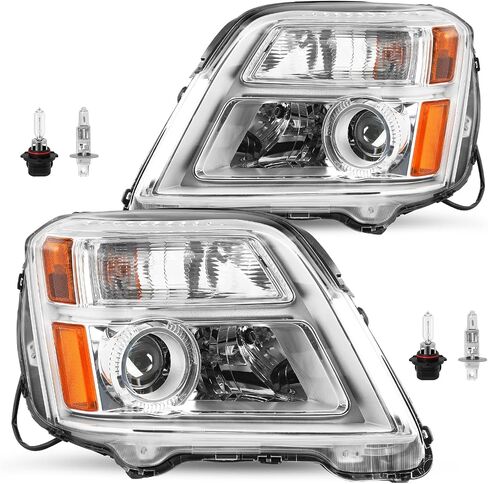 JSBOYAT Halogen Headlight Assembly Fits for 2010-2015 GMC Terrain SUV SL/SLT/SLE Projector Factory OE Style Headlamp Pair Set Bulbs Included NOT FIT DENALI TYPE in Saudi Arabia
