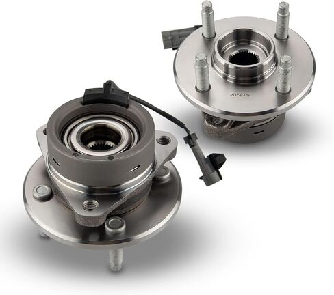 KAX 513204 Pair Front Wheel Bearing Hub Assemblies for Chevrolet Cobalt 2005-2010, Saturn Ion 2003-2007, Pontiac G5 2007-2009 4 Lugs W/ABS in Saudi Arabia
