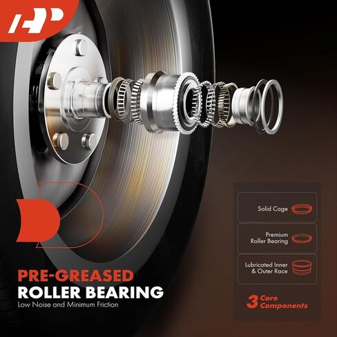 A-Premium Front Wheel Bearing and Hub Assembly with 6-Lug Compatible with Chevrolet K1500 1988-1991, GMC K1500 1988-1991, with Light Duty Suspension in Saudi Arabia