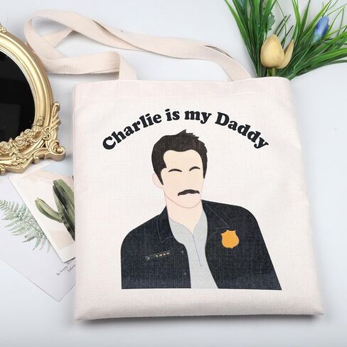 KUIYAI Vampire TV Show مستوحاة من حقيبة حمل Vampire Lover Movie Character Gift Charlie Fans Gift Charlie Is My Daddy حقيبة قماش (CharlieDaddyToteS) in Kuwait