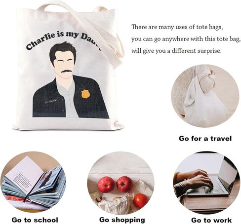 KUIYAI Vampire TV Show مستوحاة من حقيبة حمل Vampire Lover Movie Character Gift Charlie Fans Gift Charlie Is My Daddy حقيبة قماش (CharlieDaddyToteS) in Kuwait