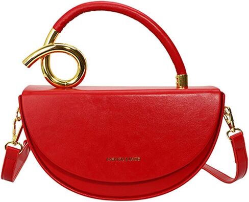 السرج حمل حقيبة حقيبة يد صغيرة للنساء نباتي سرج جلدي محفظة رفرف قفل حقيبة كتف Crossbody مخلب حقيبة صغيرة 2025 in Kuwait