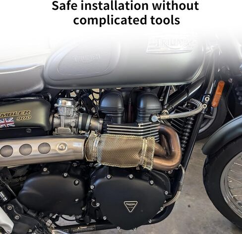 Pipe Heat Shield Exhaust Pipe Heat Shield 6" x 12", Titanium withstands Temperatures up to 1350°F with 3 Stainless Steel Clamps and A Pair of Gloves in Saudi Arabia