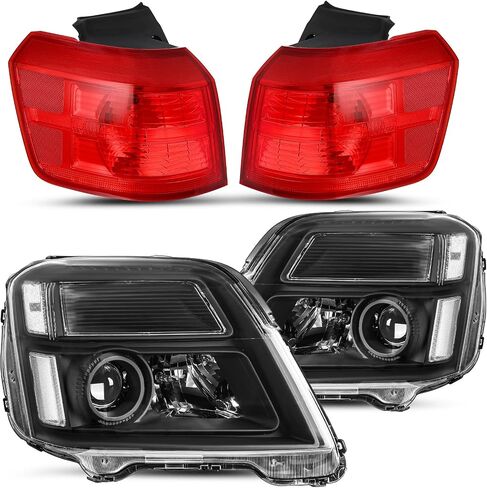 JSBOYAT Halogen Headlight Assembly Fits for 2010-2015 GMC Terrain SUV SL/SLT/SLE Projector Factory OE Style Headlamp Pair Set Bulbs Included NOT FIT DENALI TYPE in Saudi Arabia