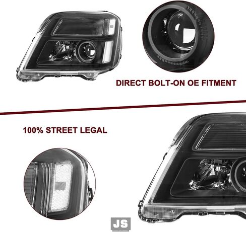 JSBOYAT Halogen Headlight Assembly Fits for 2010-2015 GMC Terrain SUV SL/SLT/SLE Projector Factory OE Style Headlamp Pair Set Bulbs Included NOT FIT DENALI TYPE in Saudi Arabia