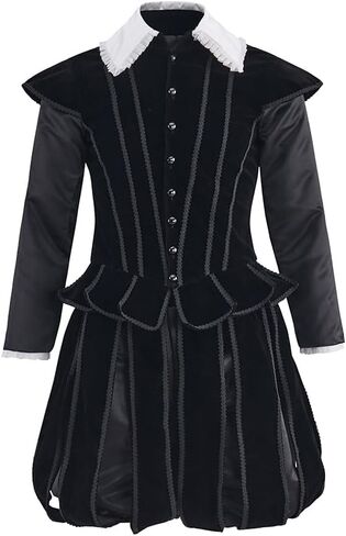 زي تيودور إليزابيث للرجال من عصر النهضة تيودور برينس نوبل كينج هنري زي مزدوج جاكيت وسروال in Kuwait