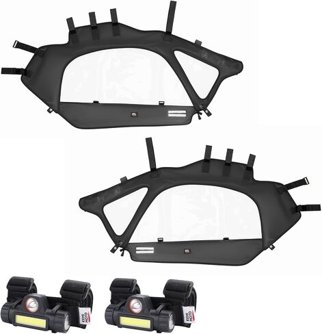 KEMIMOTO Upgraded X3 Upper Door Side Window, Quality Zipper Keep Warm and Dry Waterproof Windproof, Work with Side Mirror Windshield Roof, Compatible with 2017-2025 Can-Am Maverick X3 2-Seater Model in Saudi Arabia