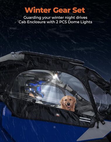 KEMIMOTO Upgraded X3 Upper Door Side Window, Quality Zipper Keep Warm and Dry Waterproof Windproof, Work with Side Mirror Windshield Roof, Compatible with 2017-2025 Can-Am Maverick X3 2-Seater Model in Saudi Arabia