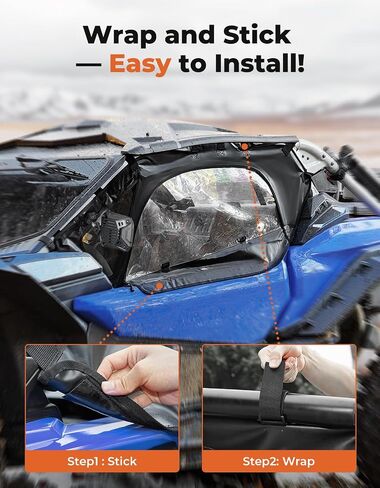 KEMIMOTO Upgraded X3 Upper Door Side Window, Quality Zipper Keep Warm and Dry Waterproof Windproof, Work with Side Mirror Windshield Roof, Compatible with 2017-2025 Can-Am Maverick X3 2-Seater Model in Saudi Arabia