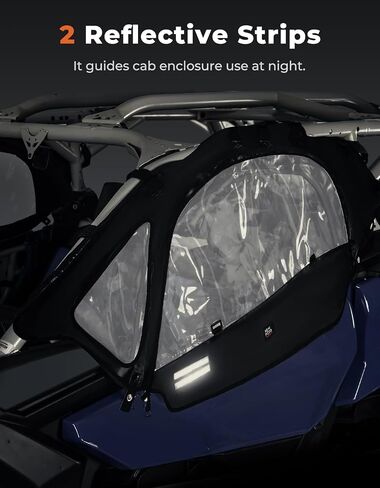 KEMIMOTO Upgraded X3 Upper Door Side Window, Quality Zipper Keep Warm and Dry Waterproof Windproof, Work with Side Mirror Windshield Roof, Compatible with 2017-2025 Can-Am Maverick X3 2-Seater Model in Saudi Arabia