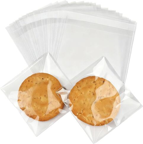 200pcs أكياس ملفات تعريف الارتباط واضحة أكياس السيلوفان الختم الذاتية ، والأكياس القابلة لإعادة بيعها لإعطاء هدايا تغليف ملفات تعريف الارتباط ، والملفات ذاتية اللمسات الالتصاق الحلوى الحلوى. in Kuwait