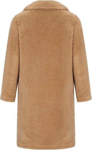 Sherpa Jacket Women Button Down Faux Fur Shearling Coats Oversized Fleece Warm Outerwear Collared Teddy Bear Coat in Saudi Arabia